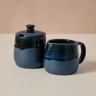 Nepal Jhapa Drip Glaze Cream & Sugar Set