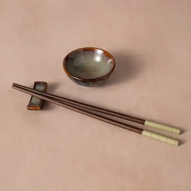 Mekong Chopstick Stand + Dipping Bowl Set