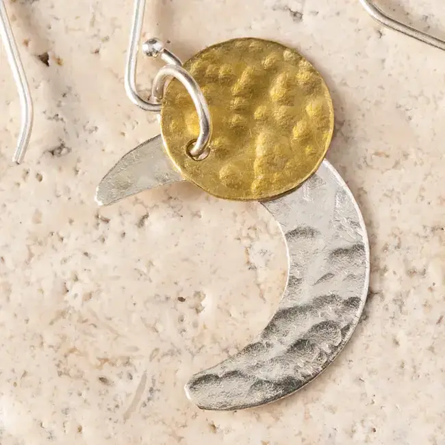 Nova Moons Mixed Metal Earrings