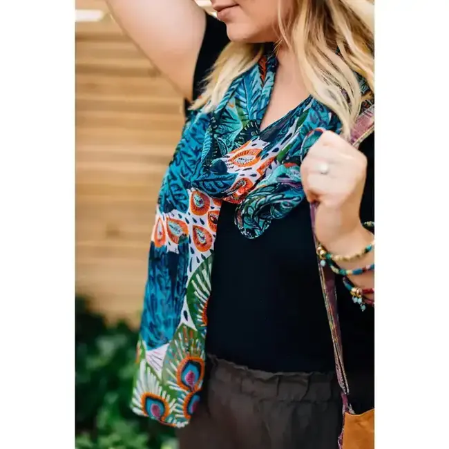 Peacock Pattern Scarf