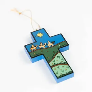 El Salvador Starry Night Cross Ornament