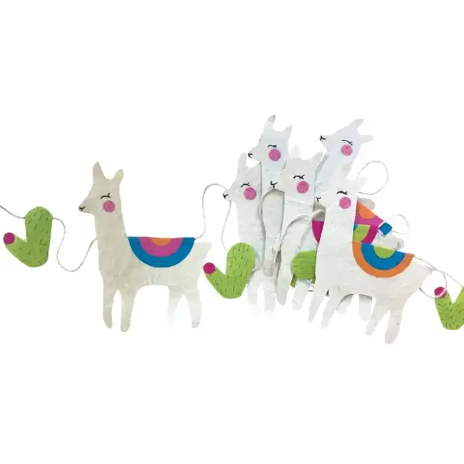 Llama & Cactus Eco-Paper Garland