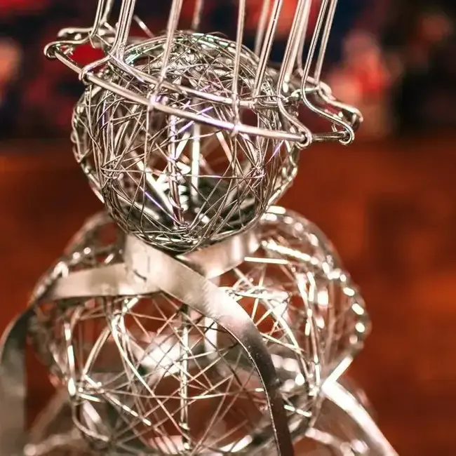 Wire Snowman w/ Silver Scarf