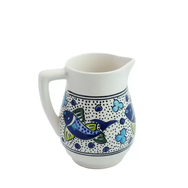 Pitcher - Ceramic Blue Fish