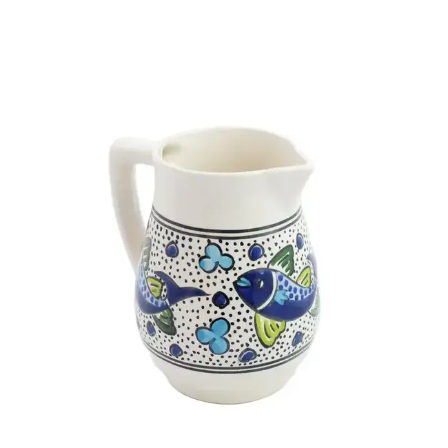 Pitcher - Ceramic Blue Fish