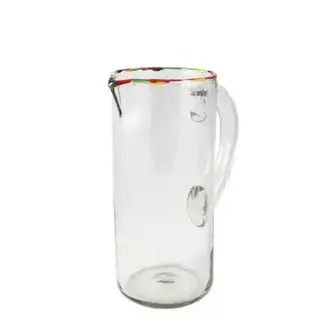 Guatemala Multi Rim Glass Pitcher w/ Handle