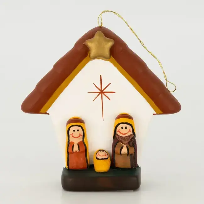 Hanging Cabin Nativity Scene