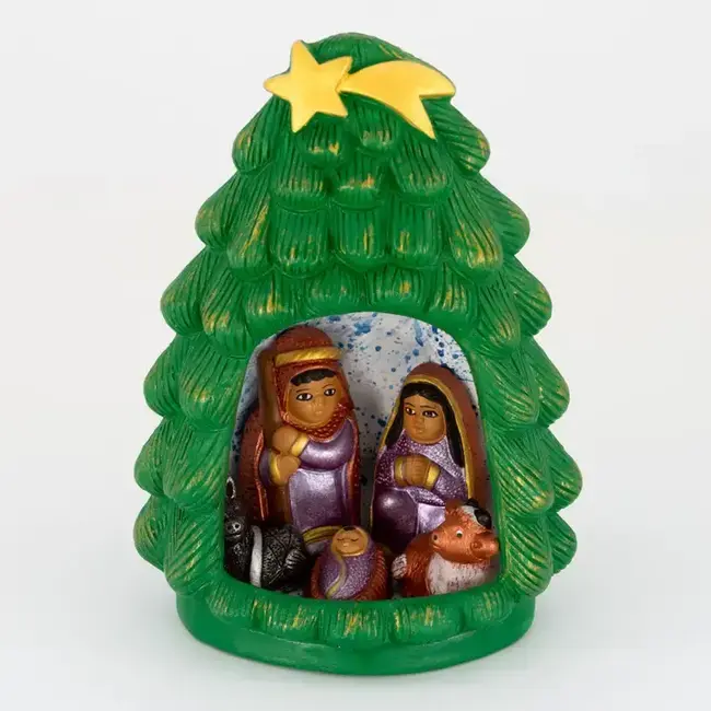 Christmas Tree Nativity Scene