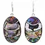 Lavender Frost Oval Abalone Earrings