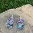 Lavender Frost Oval Abalone Earrings