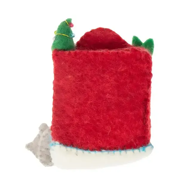 Night Before Xmas Felt Cat Ornament