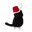 Tuxedo Santa Cat Felt Ornament