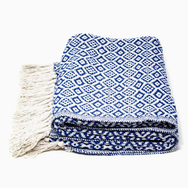 Recycled Cotton Throw w/ Tassels (49x59)