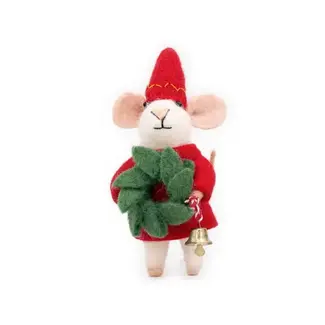 Nepal Jingle Elf Felted Wool Ornament
