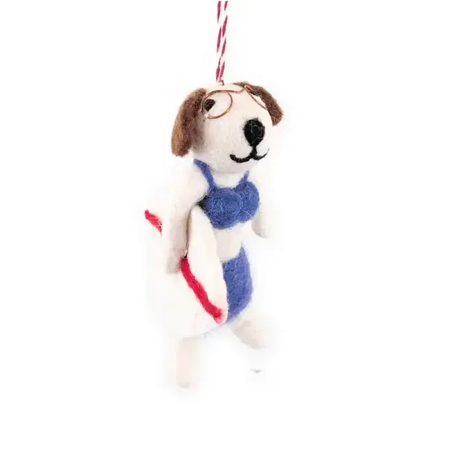Surf Dog Ornament