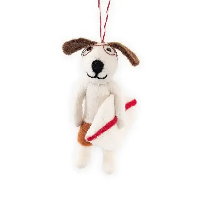 Surf Dog Ornament