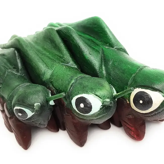 Green Wooden Chirping Cricket 4"