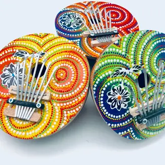 Indonesia Painted Coconut Kalimba Thumb Piano