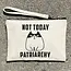 Wristlet Pouch - Not Today Patriarchy Cat