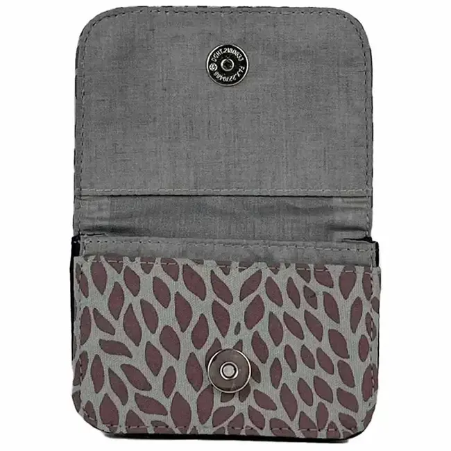 Canvas Cardholder - Plum Leaves