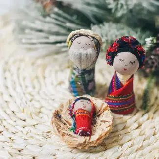 Guatemala Miniature Recycled Nativity Scene