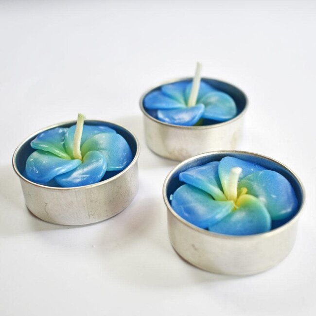 Blue Frangipani Scented Tea Light, Pack of 10