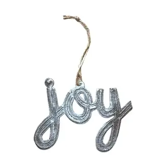 Haiti Steel Drum Ornament - Joy Cursive
