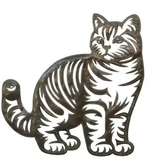 Haiti Kitty Cat Steel Drum Wall Art