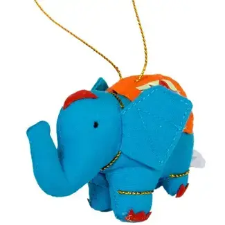 Thailand Blue Elephant Christmas Ornament
