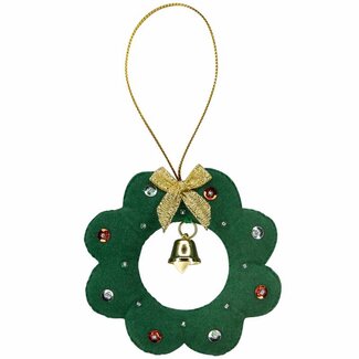 Vietnam Felt Wreath Christmas Ornament