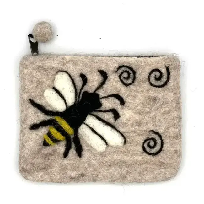 Honeybee Felt Coin Purse
