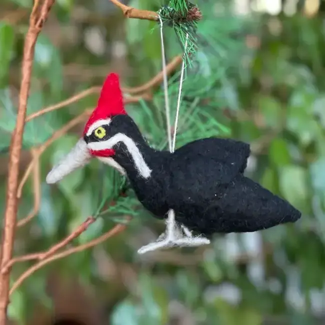 Pileated Woodpecker Felt Ornament