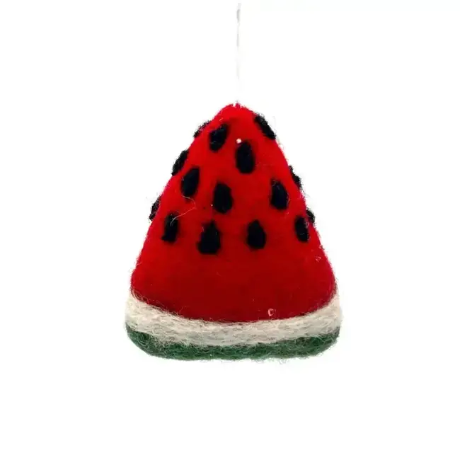 Watermelon Slice Felt Ornament