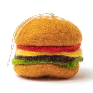Nepal Felt Burger Ornament