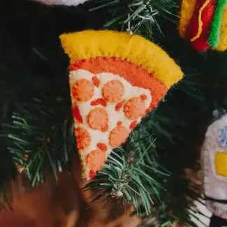 Nepal Felt Pizza Ornament