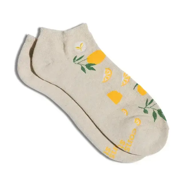 Ankle Socks that Plant Trees - Beige Lemons