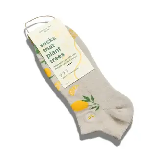 India Ankle Socks that Plant Trees - Beige Lemons