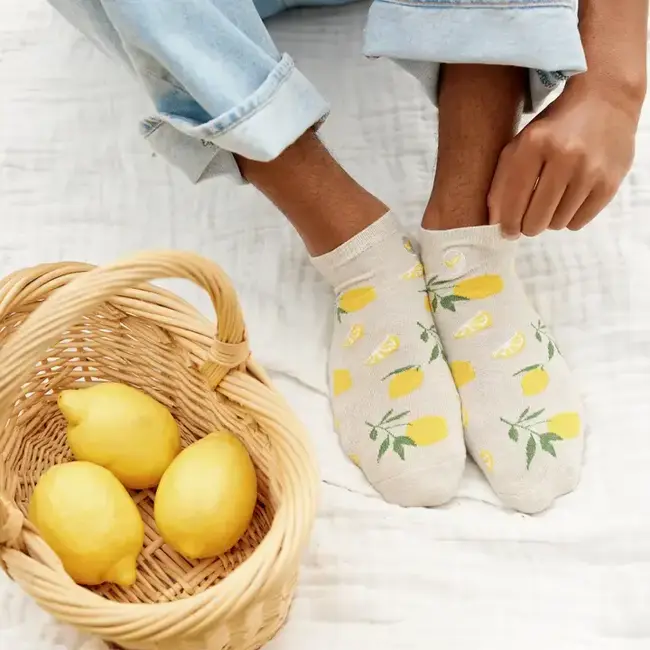 Conscious Step Ankle Socks that Plant Trees - Beige Lemons