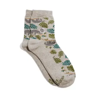 India Quarter Socks that Protect Sloths - Medium