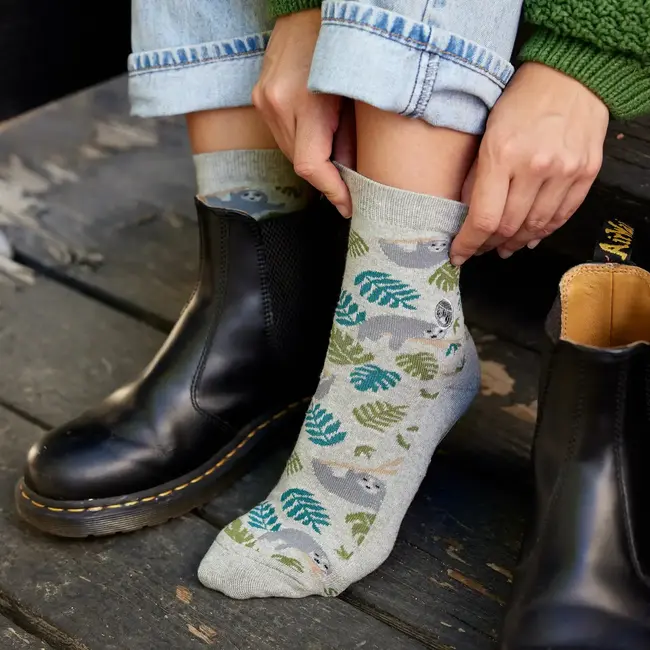 Quarter Socks that Protect Sloths - Medium