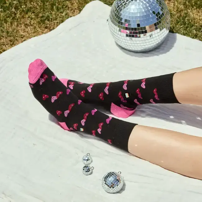 Conscious Step Crew Socks that Save LGBTQ Lives - Black Hearts