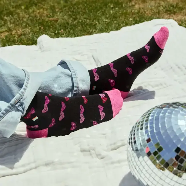 Conscious Step Crew Socks that Save LGBTQ Lives - Black Hearts