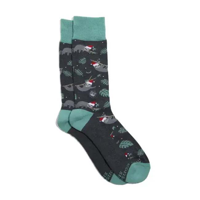 Crew  Socks that Protect Sloths - Holiday
