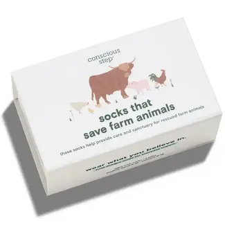 India Conscious Step Boxed Set Socks That Save Farm Animals