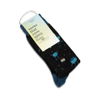 India Crew Socks that Save LGBTQ Lives - Black Disco Balls