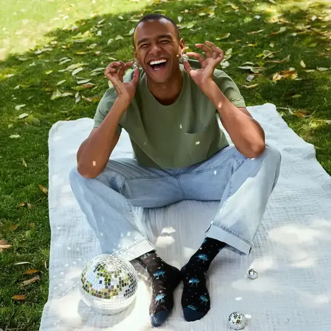 Crew Socks that Save LGBTQ Lives - Black Disco Balls