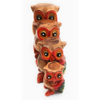 Thailand Wooden Hooting Owl