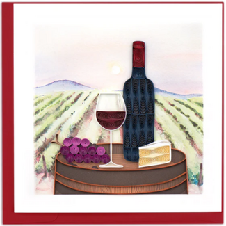 Vietnam Quilled Card - Vineyard