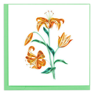 Vietnam Quilled Card - Tiger Lilies