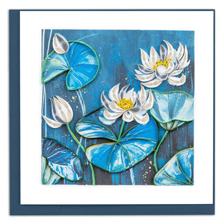 Vietnam Quilling Card - Lotus Pond
